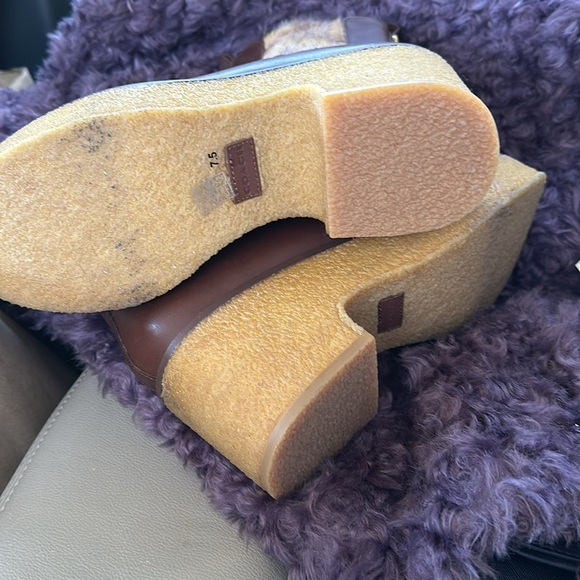 Coach DELANEY Bootie Women's Brown Ankle Boots Size 7.5 - Picture 3 of 5